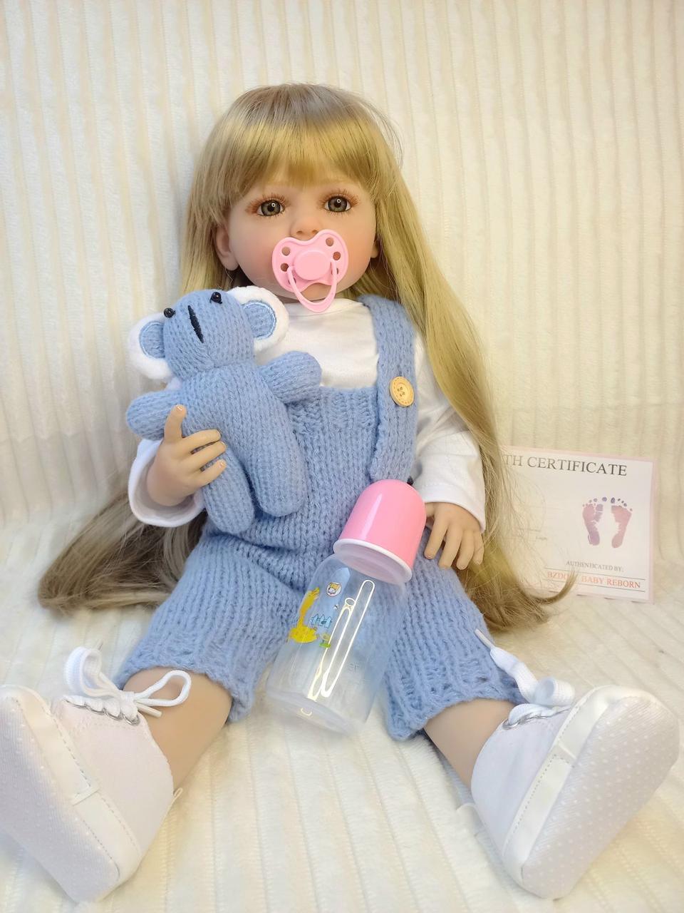 Кукла Reborn Олеся винил-силиконовая с соской/бутылочкой/игрушкой 55 см (1675789146) - фото 6 Кукла Reborn Олеся винил-силиконовая с соской/бутылочкой/игрушкой 55 см (1675789146) - фото 6