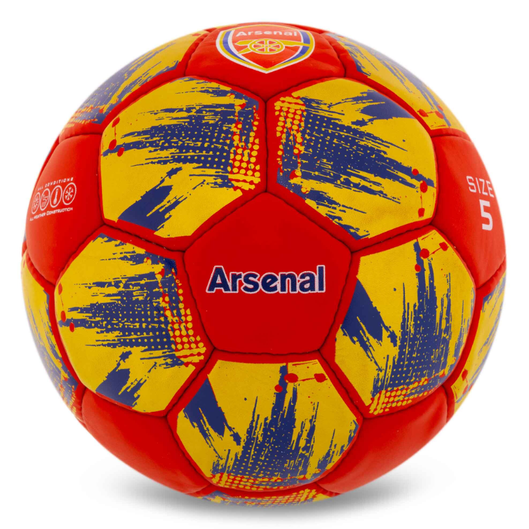 Мяч футбольный BALLONSTAR ARSENAL FB-0047-800 №5 PU Гриппи сшит вручную (29655069)