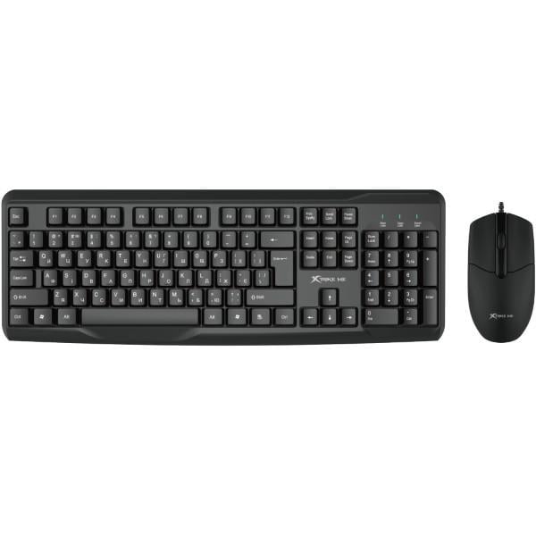 Комплект проволочной клавиатуры и мышки XTRIKE ME MK-207 UA 1000dpi USB Black (MK-207UA)