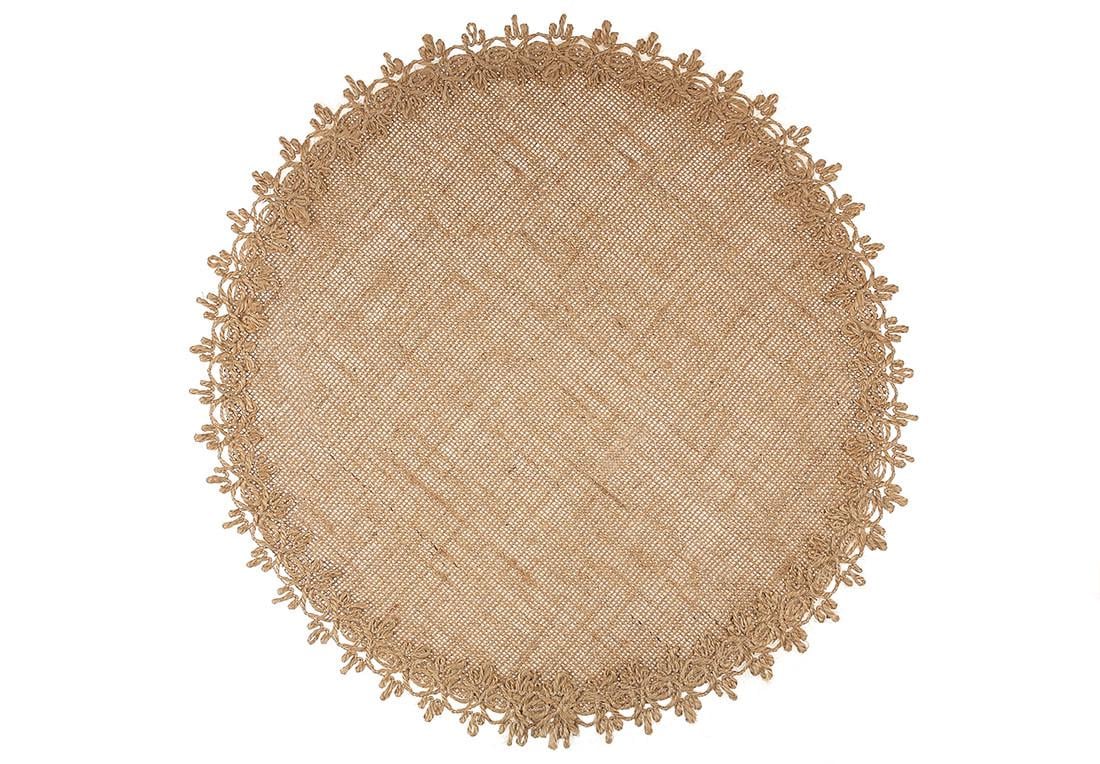 Сервірувальна серветка BonaDi Boho Round лляна 38 см (445-204)
