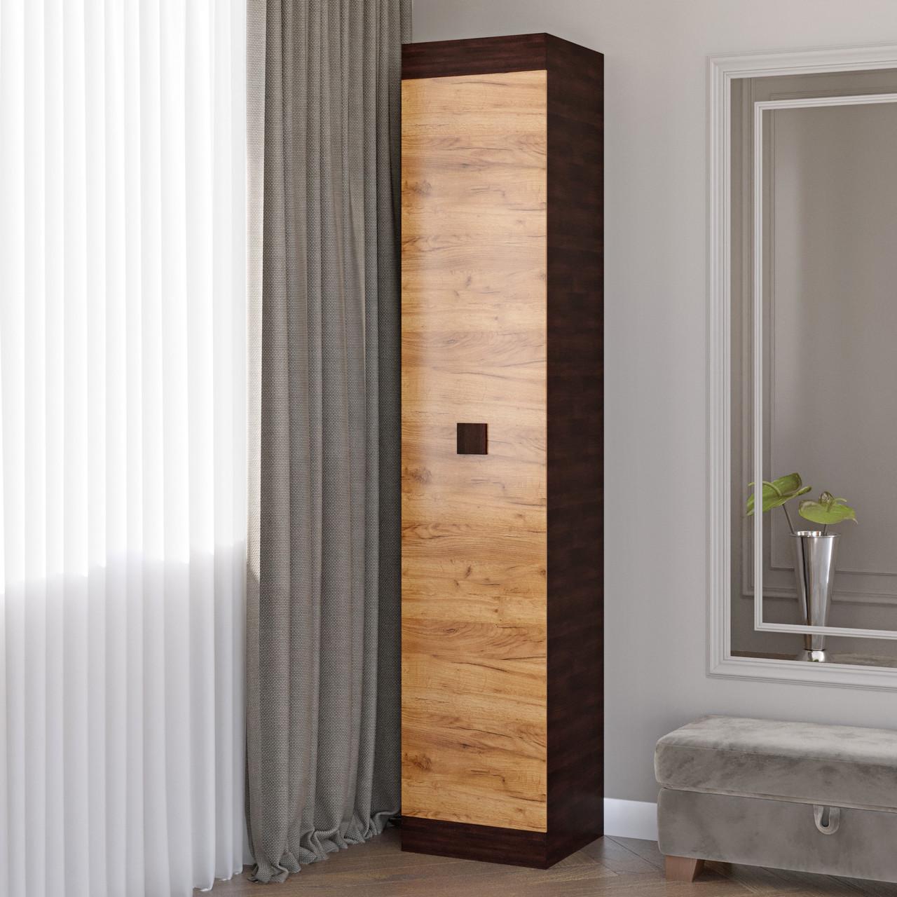 Шафа-пенал закрита Еверест Соната Венге темний/Дуб крафт золотий (DTM-2276) - фото 4 Шафа-пенал закрита Еверест Соната Венге темний/Дуб крафт золотий (DTM-2276) - фото 4