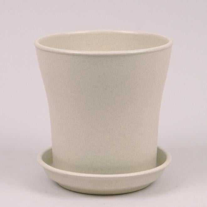 Горшок керамический Flora Вуаль крошка 2,3 л Бежевый (10131)