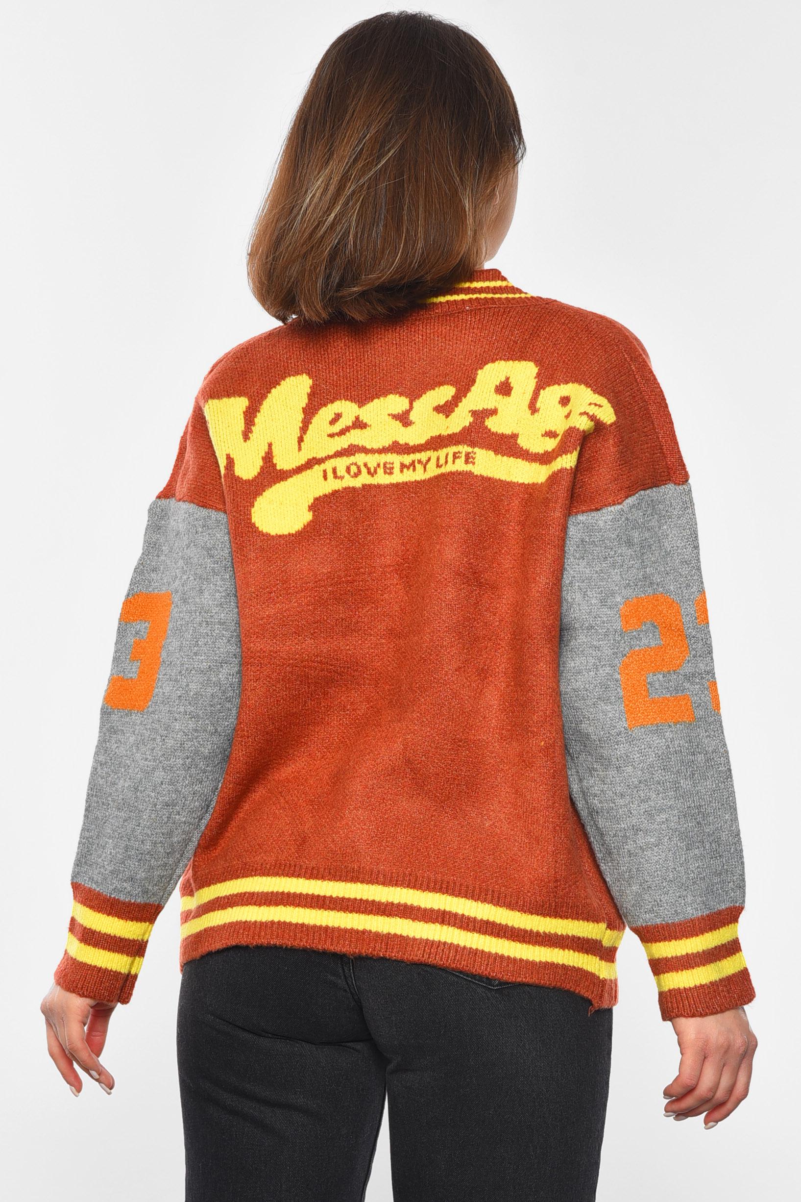 Кардиган жіночий L-XL Коричневий (193398) - фото 3