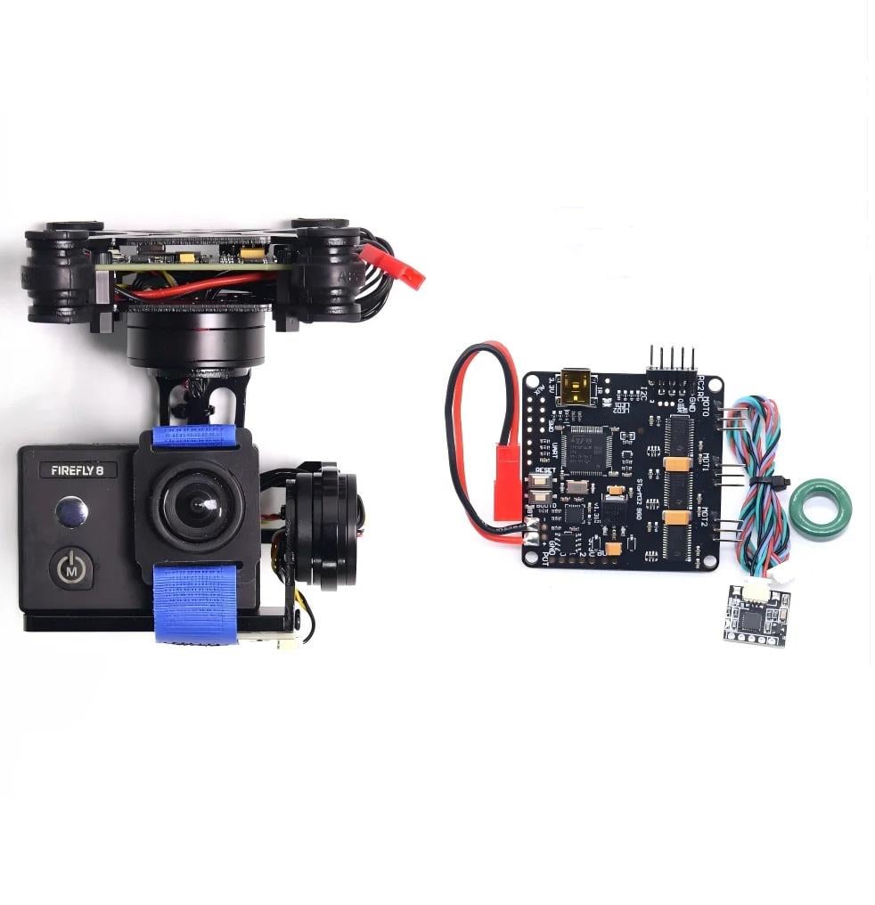 Подвес-стабилизатор камеры RCTOSKY 3-осевой gimbal для GoPro/Xiaomi контроллер Storm32 для FPV дронов Черный (00-00027274)