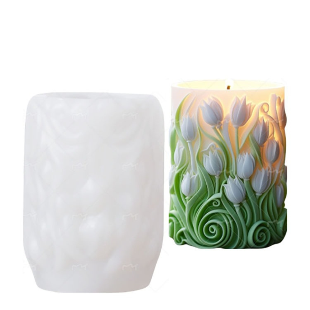 Силиконовая форма для изготовления свечи молд для изделий из пчелиного соевого воска и парафина 83х109 мм