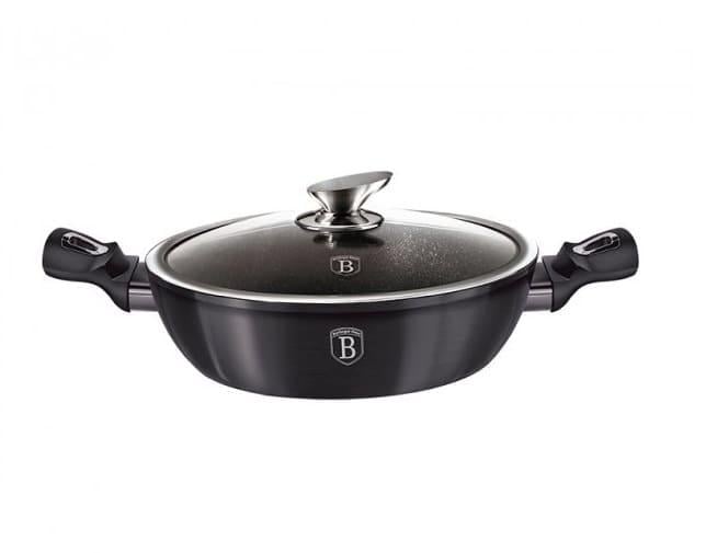 Сотейник Berlinger Haus Carbon Pro зі скляною кришкою 3,8 л 28 см