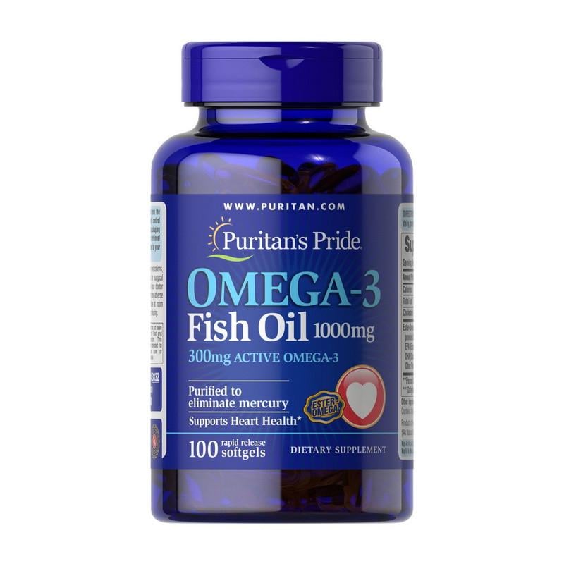 Рыбий жир Puritan's Pride Omega-3 Fish Oil 1000 мг 100 капс. (07204-01)