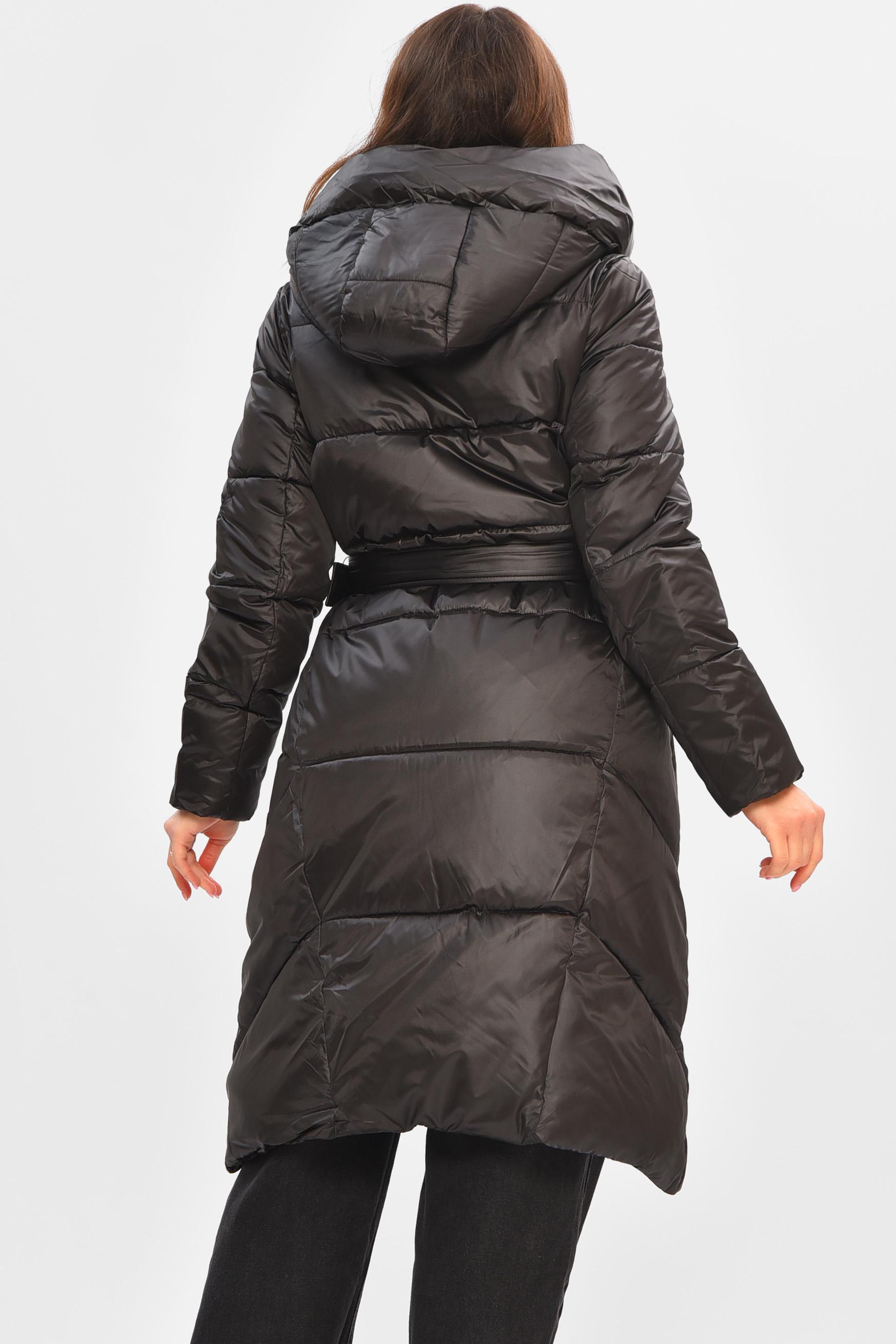 Куртка женская удлиненная зима S Черный (207012) - фото 3 Куртка женская удлиненная зима S Черный (207012) - фото 3