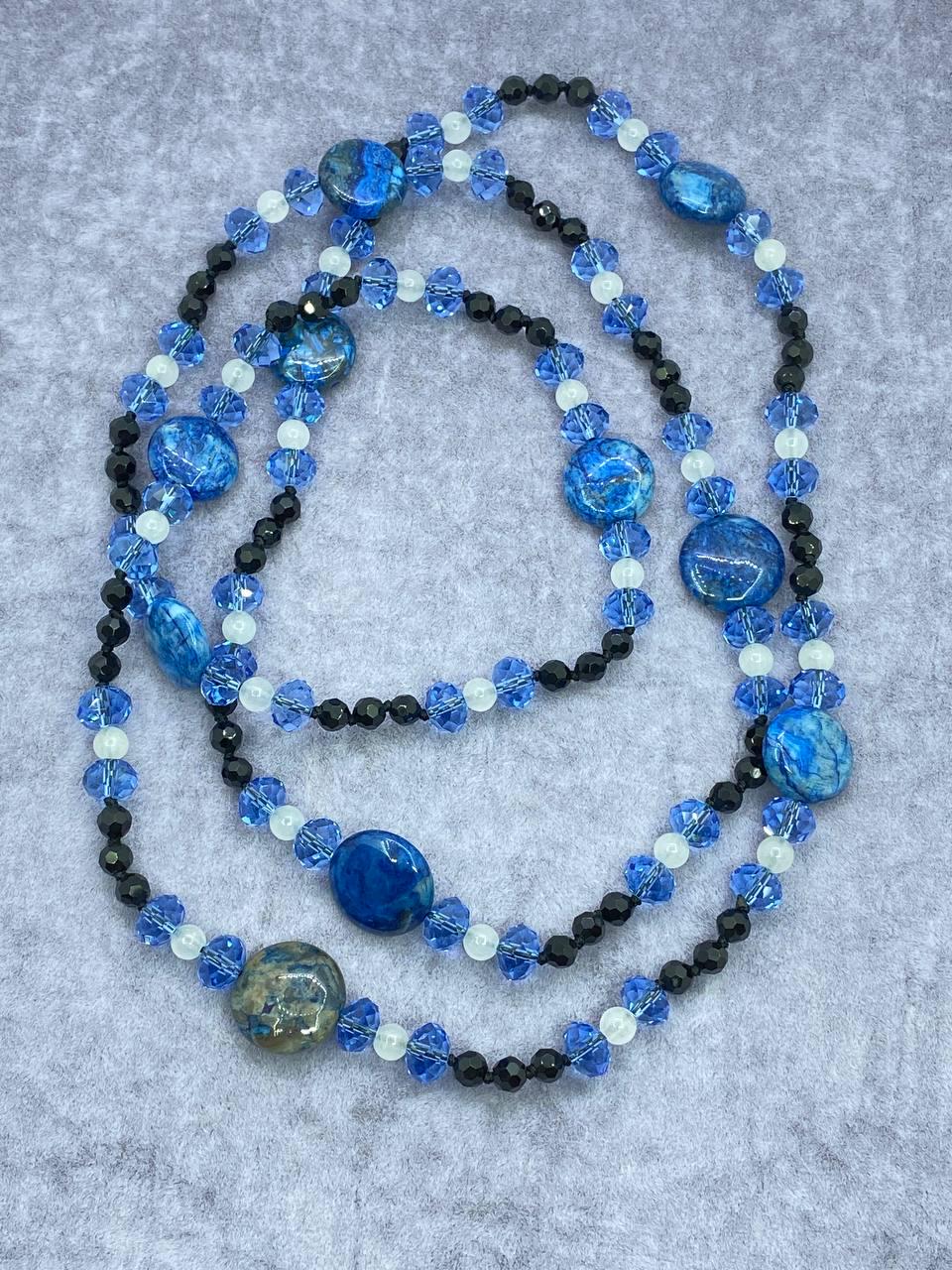 Бусы 120 см Синий (586)