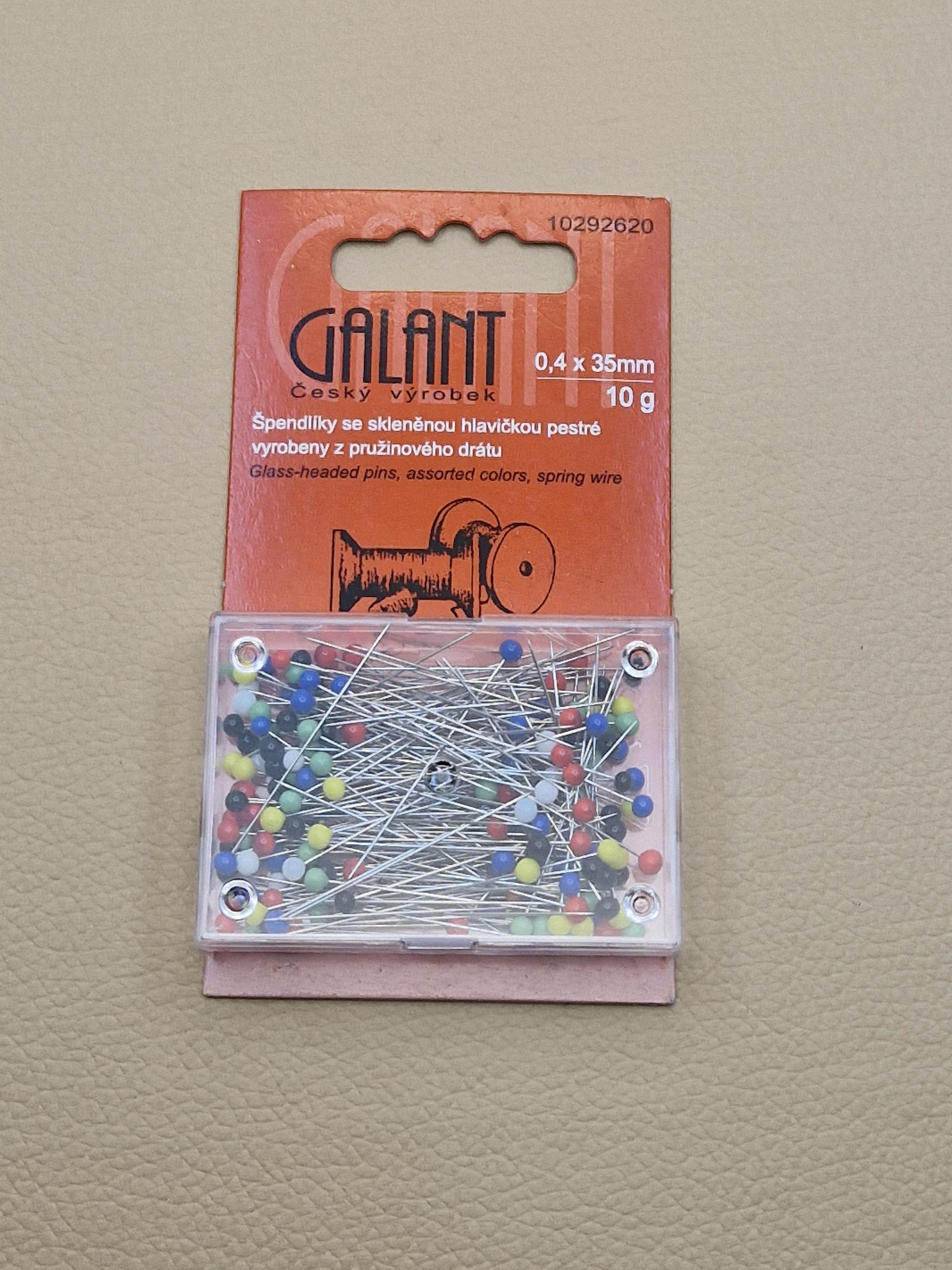Булавки портновские Galant со стеклянной головкой 10 г 0,4х35 мм (1390)