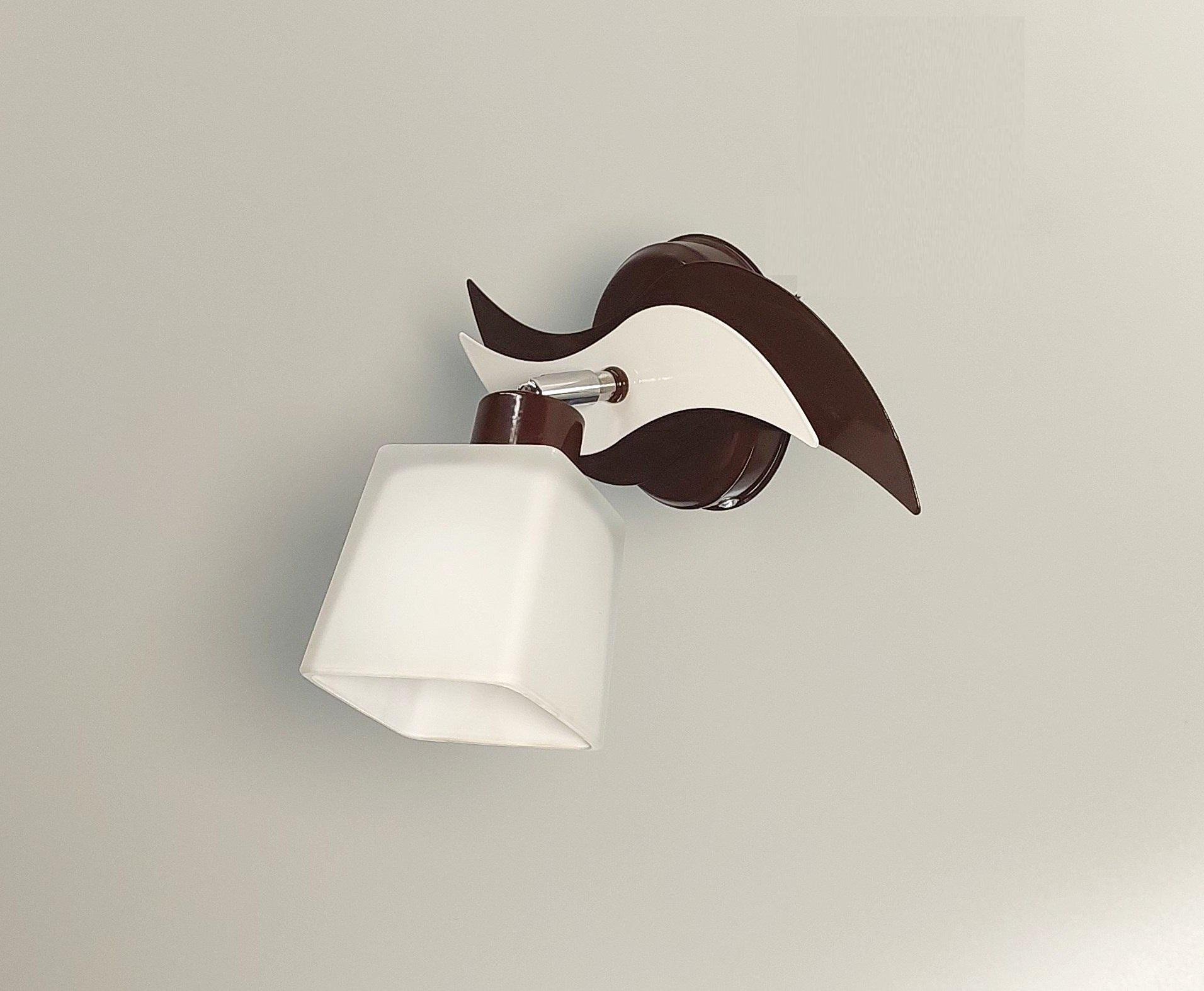 Бра настенный Бриз поворотный металлический Коричневый/Белый