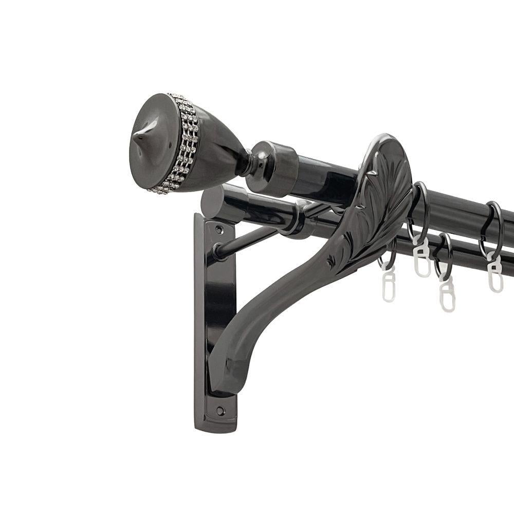 Карниз Orvit Етернія металевий дворядний ретро гладка труба кільце металеве 25/19 мм 200 см Онікс (00-00021492) - фото 1 Карниз Orvit Етернія металевий дворядний ретро гладка труба кільце металеве 25/19 мм 200 см Онікс (00-00021492) - фото 1