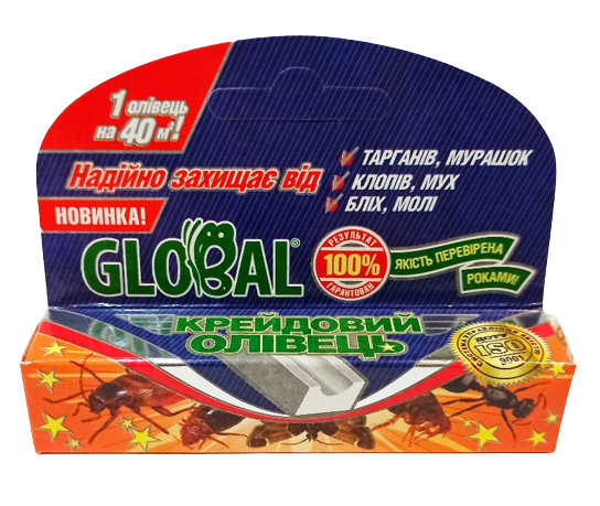 Карандаш инсектицидный GlobalAgroTrade меловой от тараканов и других насекомых 20 г - фото 2