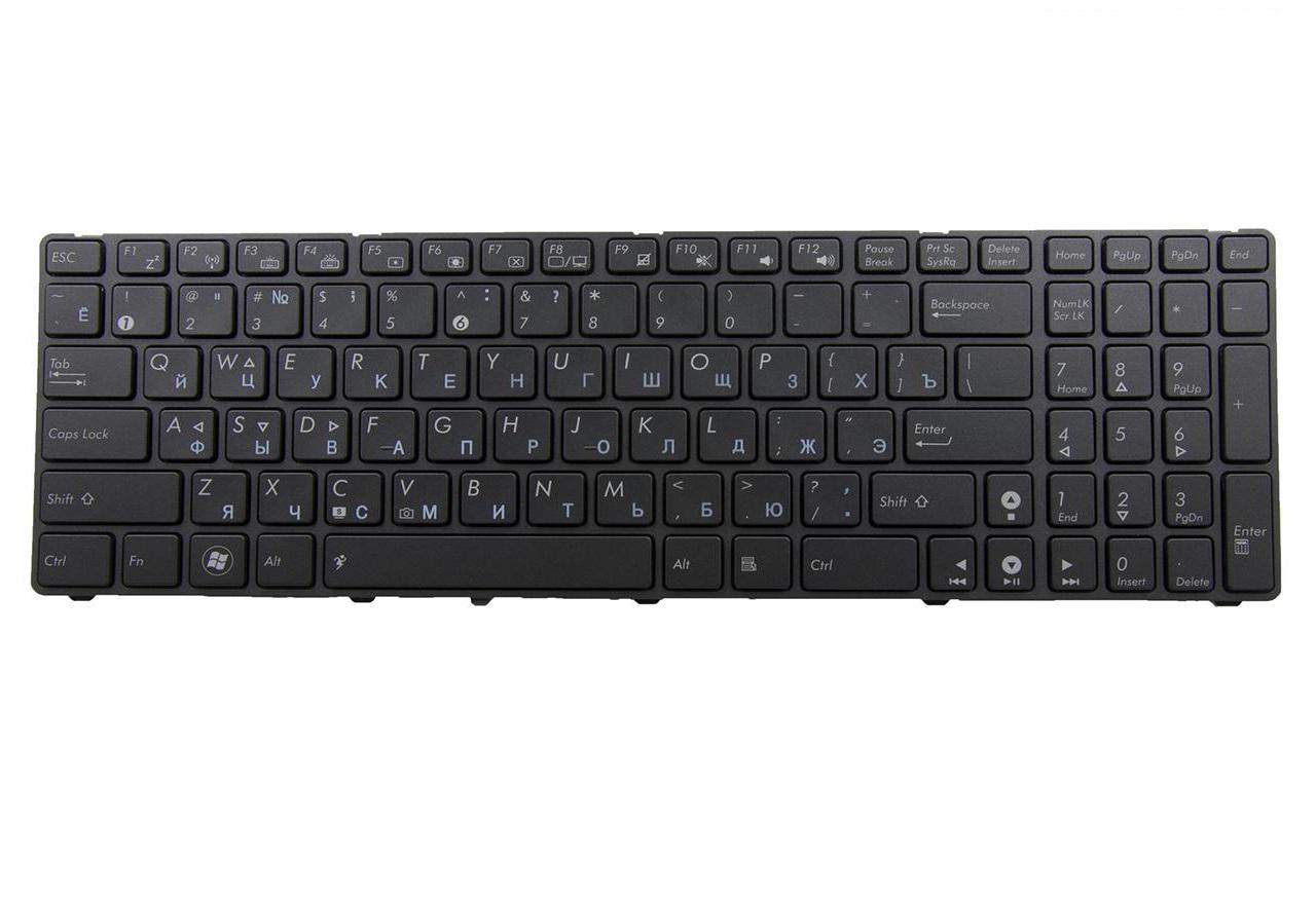 Клавиатура для ноутбука Asus N71 N71Vn с подсветкой клавиш матовая (04GNV32KRU00)