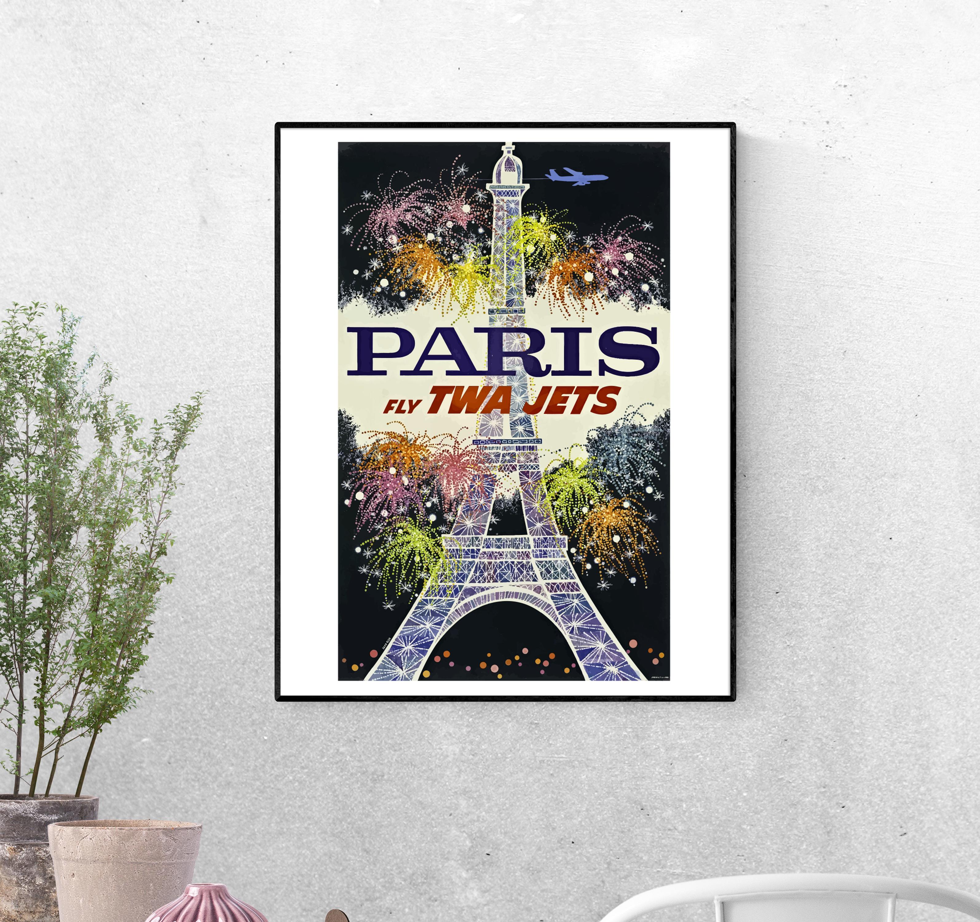 Тревел-постер Парижская Эйфелева башня формат А-2 (paris_france_Poster4455)