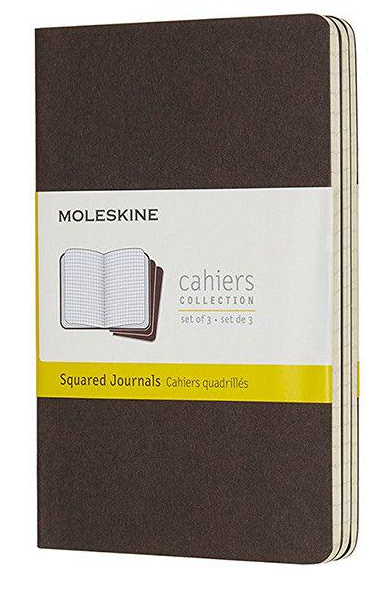 Набор блокнотов Moleskine Cahier маленьких 3 шт. Коричневый (CH012P2)