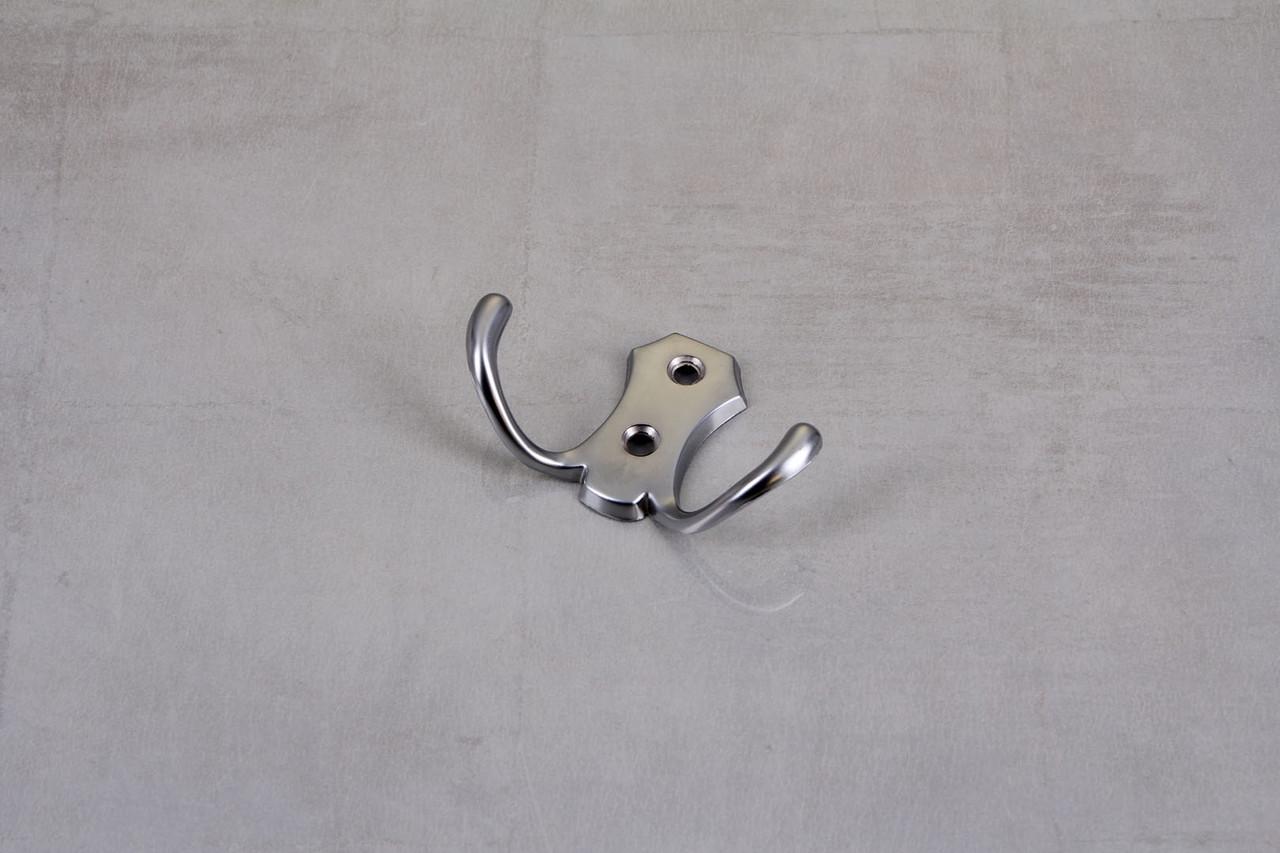 Крючок мебельный двойной GTV К24-В0 Алюминий (WZ-B0-K24-05)