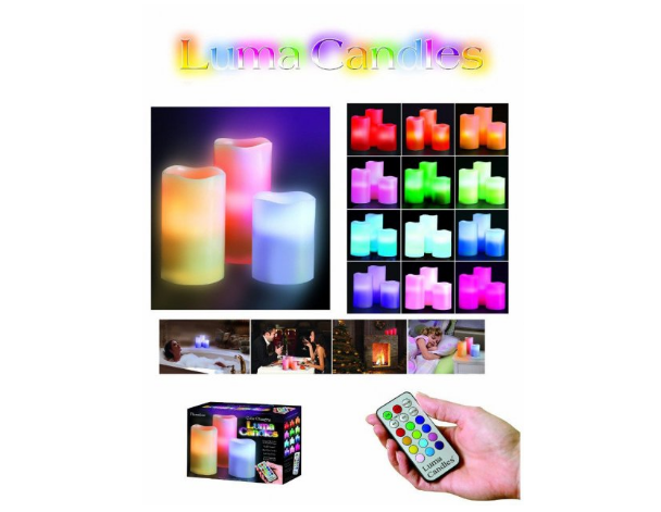 Світлодіодні LED свічки Luma Candles з пультом 3 свічки - фото 4 Світлодіодні LED свічки Luma Candles з пультом 3 свічки - фото 4