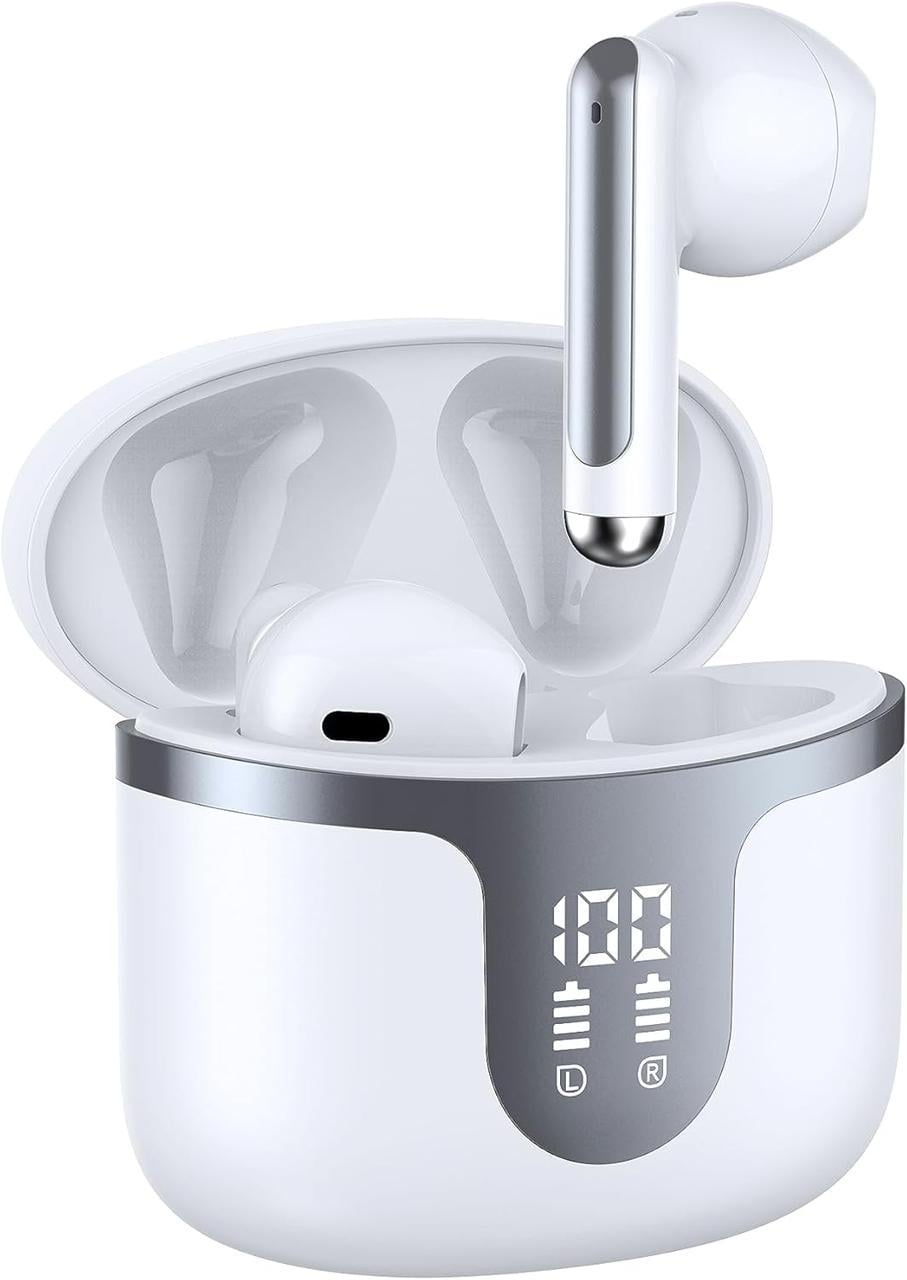 Наушники Tiuieyin TWS LED-дисплей/IPX7/HiFi Bluetooth 5.3 Серебристый (S05-0772)