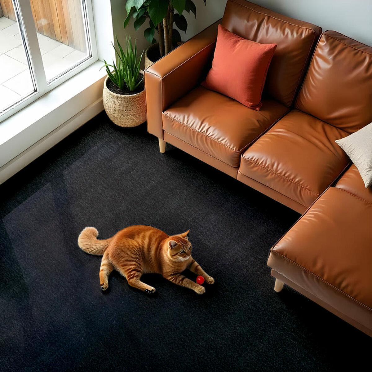 Плитка самоклеюча під ковролін в рулоні 600х3000 мм Чорний (SW-00002588) - фото 5 Плитка самоклеюча під ковролін в рулоні 600х3000 мм Чорний (SW-00002588) - фото 5