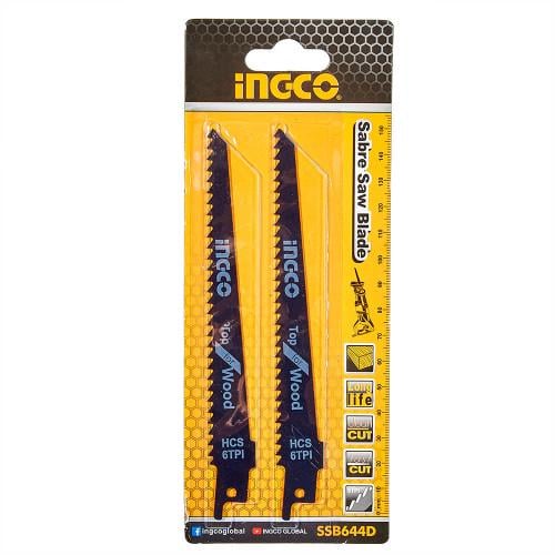 Набір пиляльних полотен INGCO 6TPI HCS для шабельної пилки 150x19x1,25 мм (000143286)