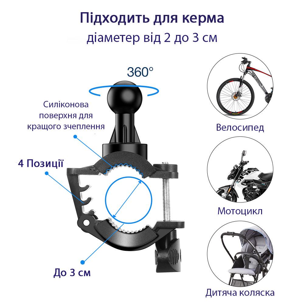 Тримач для телефону на велосипед Raxfly RAX184580 Black - фото 6