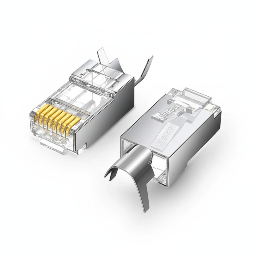 Коннектор RJ45 UGREEN NW123 Cat 7 10 шт. Серебристый (70316)