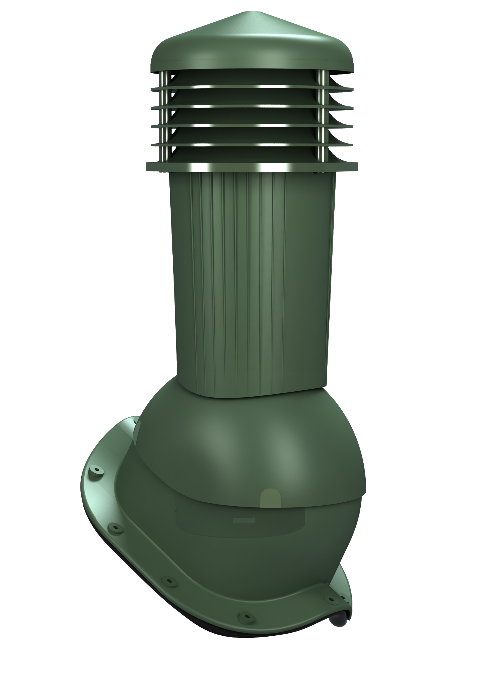 Выход вентиляционный Wirplast Perfekta неутепленный для металлочерепицы Венера 125 мм RAL 6020 Зеленый (32169195)