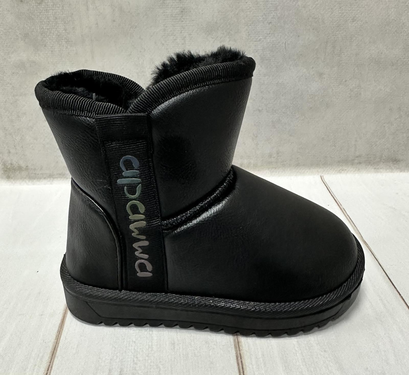 Уггі зимові дитячі Apawwa шкіряні р.30 19,6 см Чорний