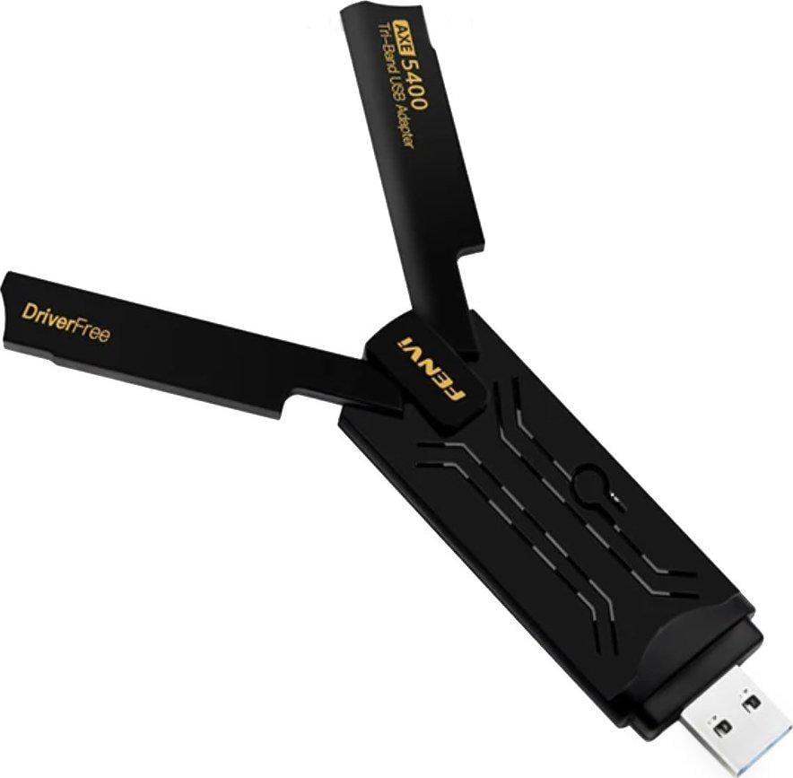 Адаптер трехдиапазонный беспроводной сетевой Wi-Fi USB Fenvi FU-AXE5400 2.4G/5G/6Ghz Mu-MIMO 6E Black (18839) Адаптер трехдиапазонный беспроводной сетевой Wi-Fi USB Fenvi FU-AXE5400 2.4G/5G/6Ghz Mu-MIMO 6E Black (18839)