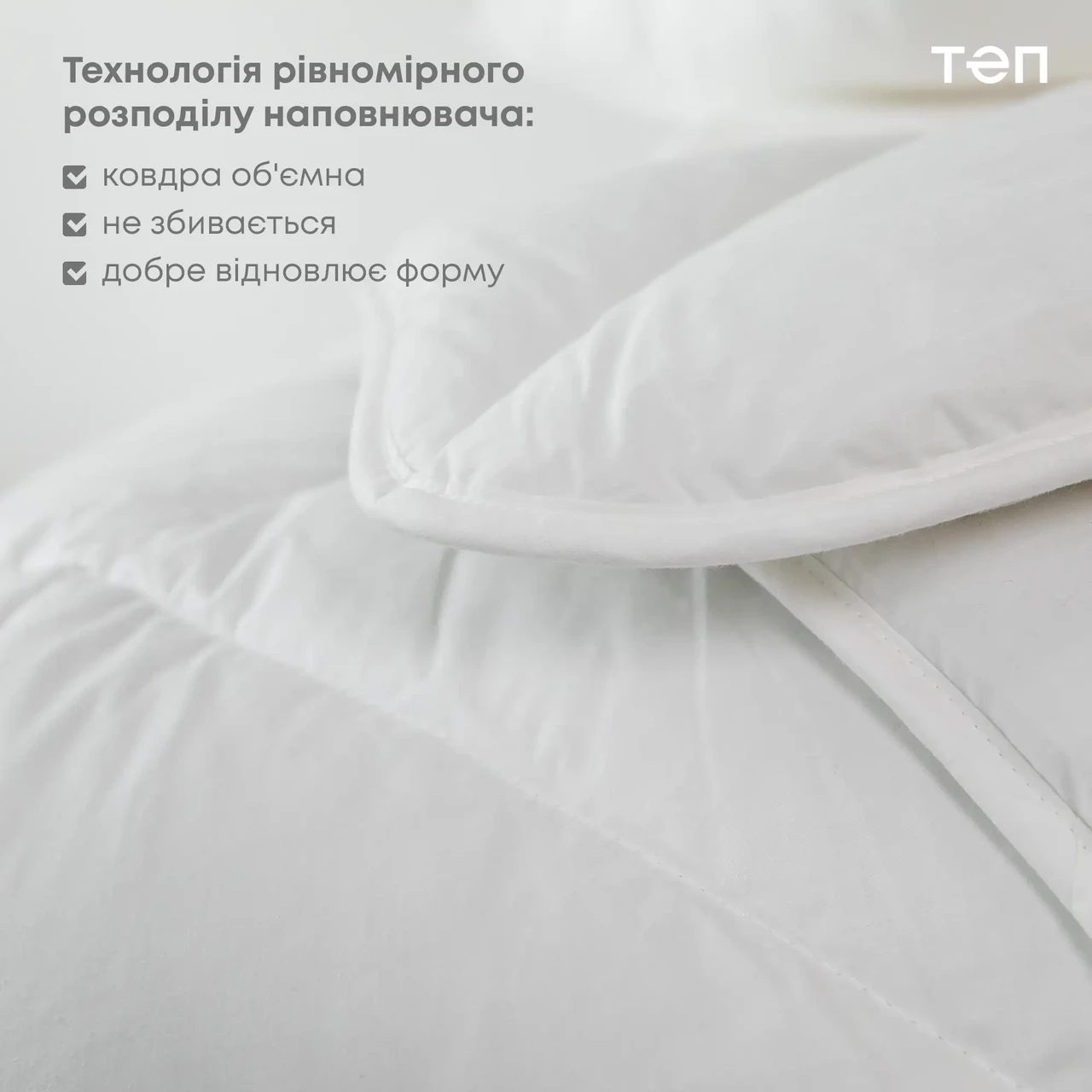 Одеяло FRIENDLY ТЕП лебединый пух гипоаллергенное 300 г/м2 150x210 см (1-03238_00000) - фото 3 Одеяло FRIENDLY ТЕП лебединый пух гипоаллергенное 300 г/м2 150x210 см (1-03238_00000) - фото 3