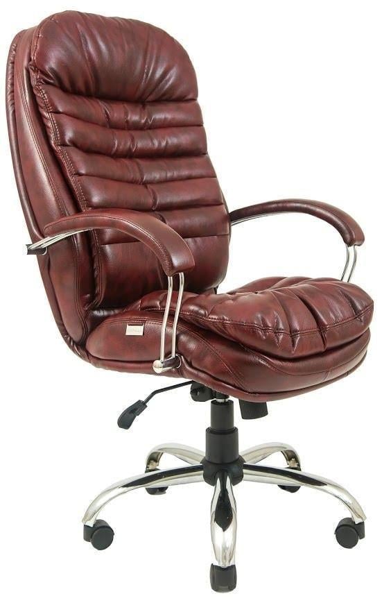 Кресло офисное компьютерное Valencia Мадрас Firenze Хром М2 AnyFix Коричневый - фото 1