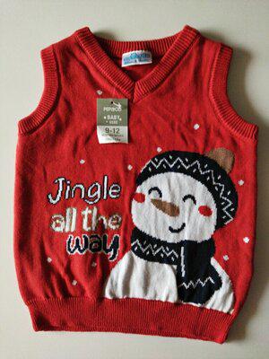 Жилетка дитяча бавовняна Pepco сніговик на 9-12 міс.