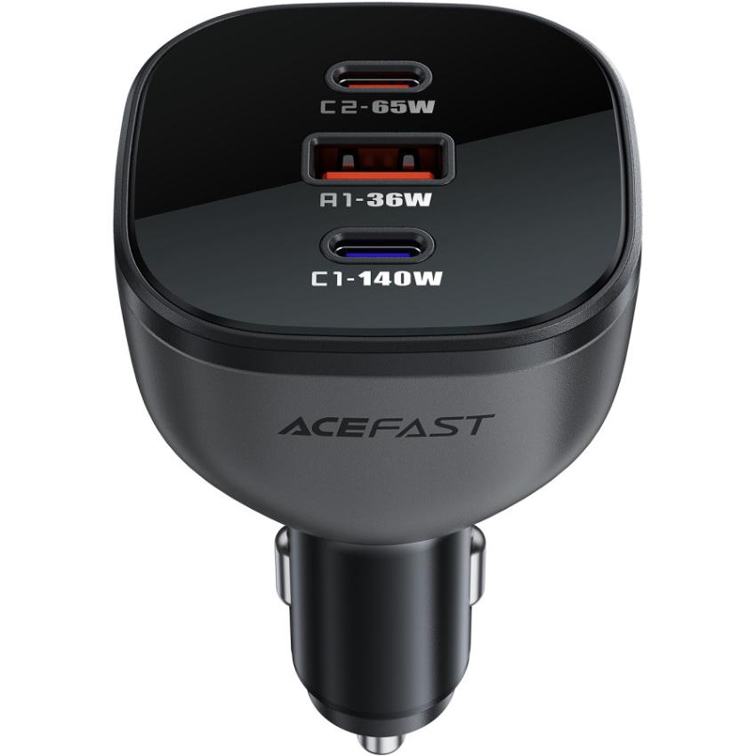 Зарядное устройство автомобильное Acefast B14 165W 2xType-C 1xUSB Black (6974316282938)