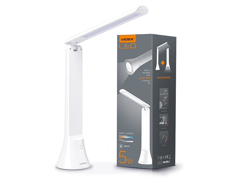 Настільна лампа світлодіодна Videx VL-TF11W 5W 3000-5500K 5V (9362)