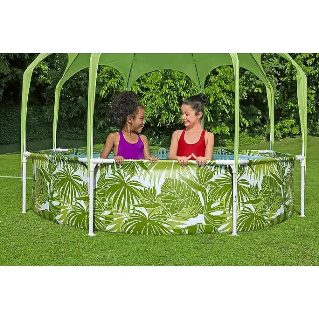 Бассейн с навесом каркасный детский Bestway 56432 244х51 см (KR9191) - фото 2 Бассейн с навесом каркасный детский Bestway 56432 244х51 см (KR9191) - фото 2