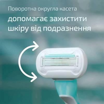 Картриджи сменные для бритья женские Gillette Venus Deluxe Smooth Sensitive 3 шт. - фото 6 Картриджи сменные для бритья женские Gillette Venus Deluxe Smooth Sensitive 3 шт. - фото 6