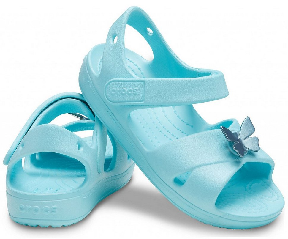 Сандалі дитячі для дівчинки Crocs Classic Kids Cross-Strap Sandal р. 24/25 Блакитні (6258)