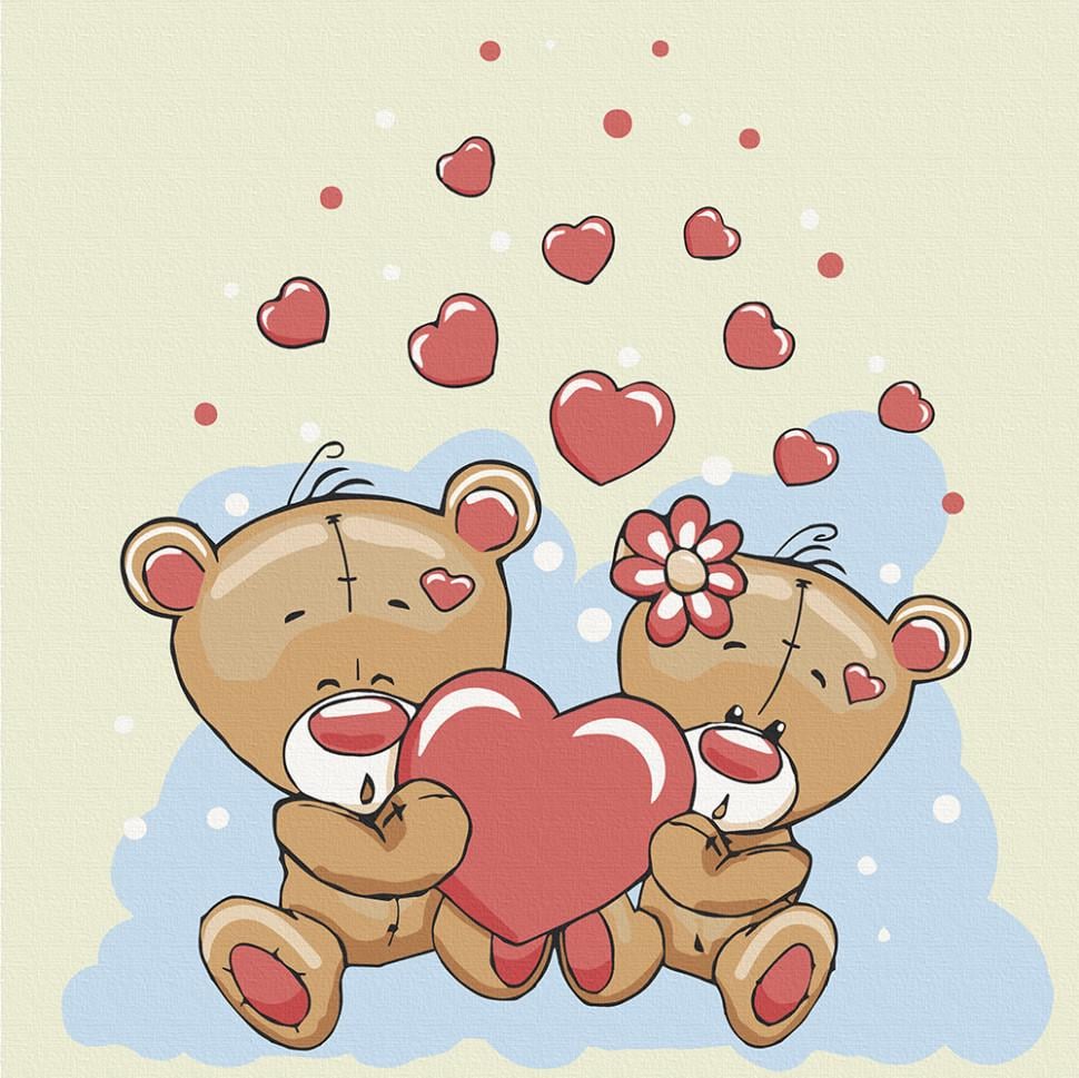 Картина по номерам Art Craft Пара мишек 30х30 см (15537-AC)