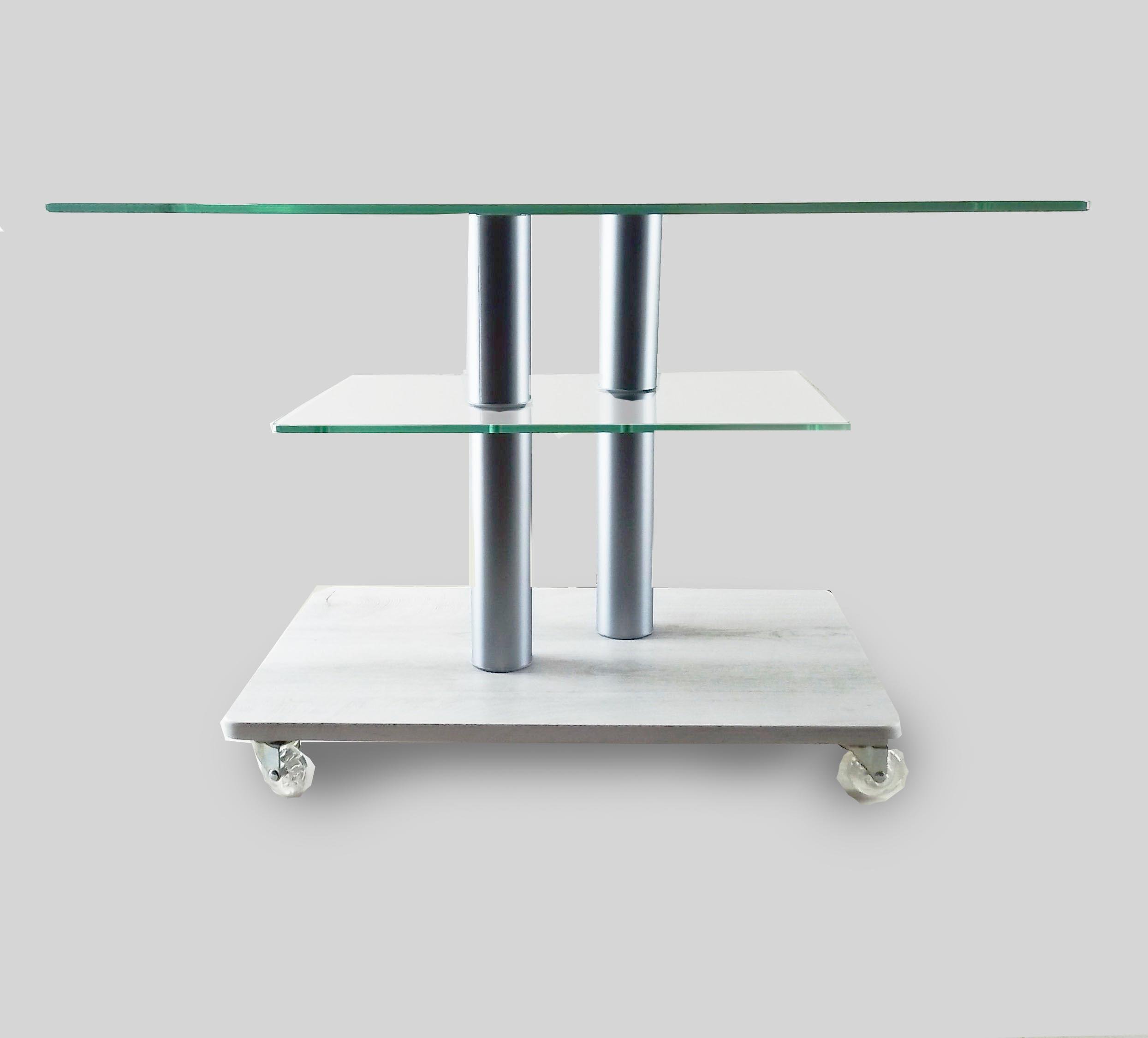 Стол журнальный стеклянный Commus Bravo Max P ss-sosnak-2alm60 Белый (444820254) - фото 7 Стол журнальный стеклянный Commus Bravo Max P ss-sosnak-2alm60 Белый (444820254) - фото 7