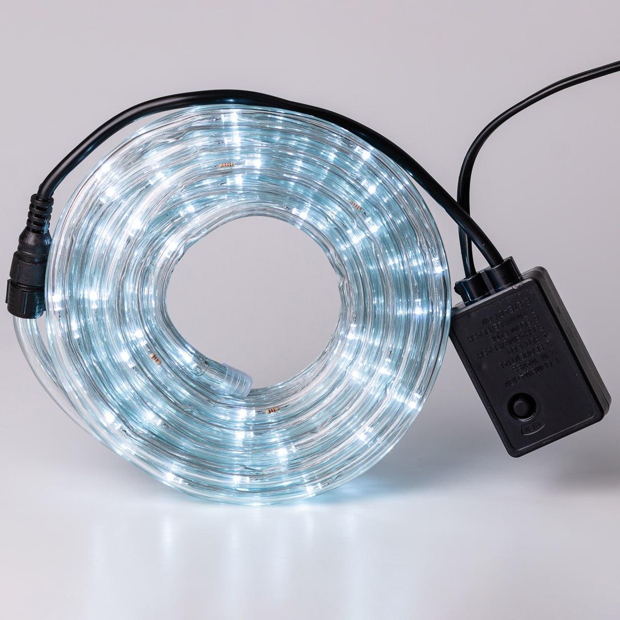 Гірлянда вулична стрічка світлодіодна Дюралайт 480 LED 16 м морозостійка прозорий дріт Білий Гірлянда вулична стрічка світлодіодна Дюралайт 480 LED 16 м морозостійка прозорий дріт Білий