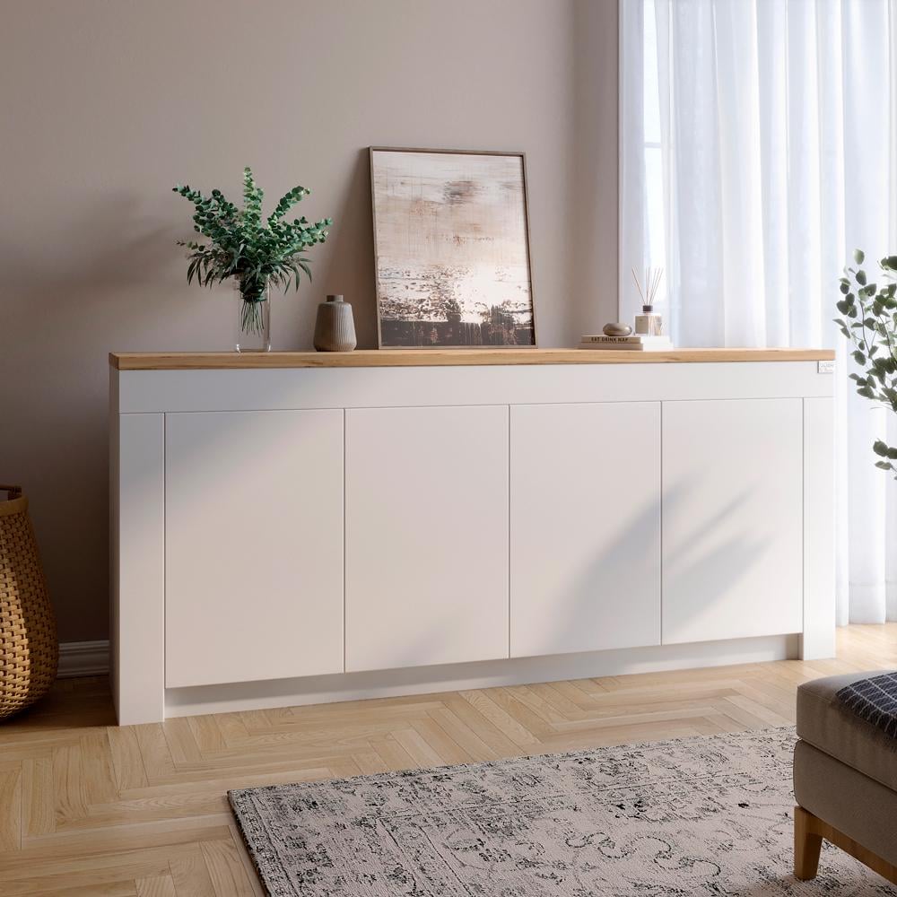 Комод LION Ларрі-1 190х35х84 см Нiмфея альба/Дуб Аппалачи (LION-041009)