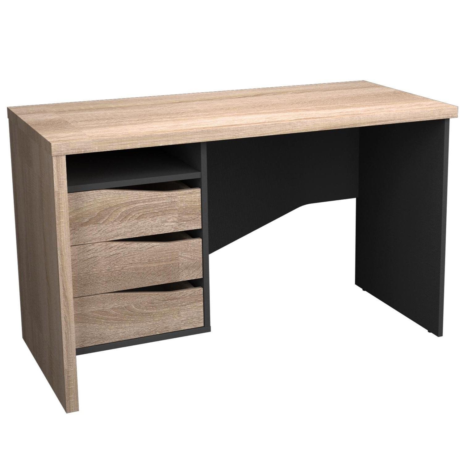 Компьютерный стол Intarsio Connect 4 Дуб Сонома трюфель/Антрацит