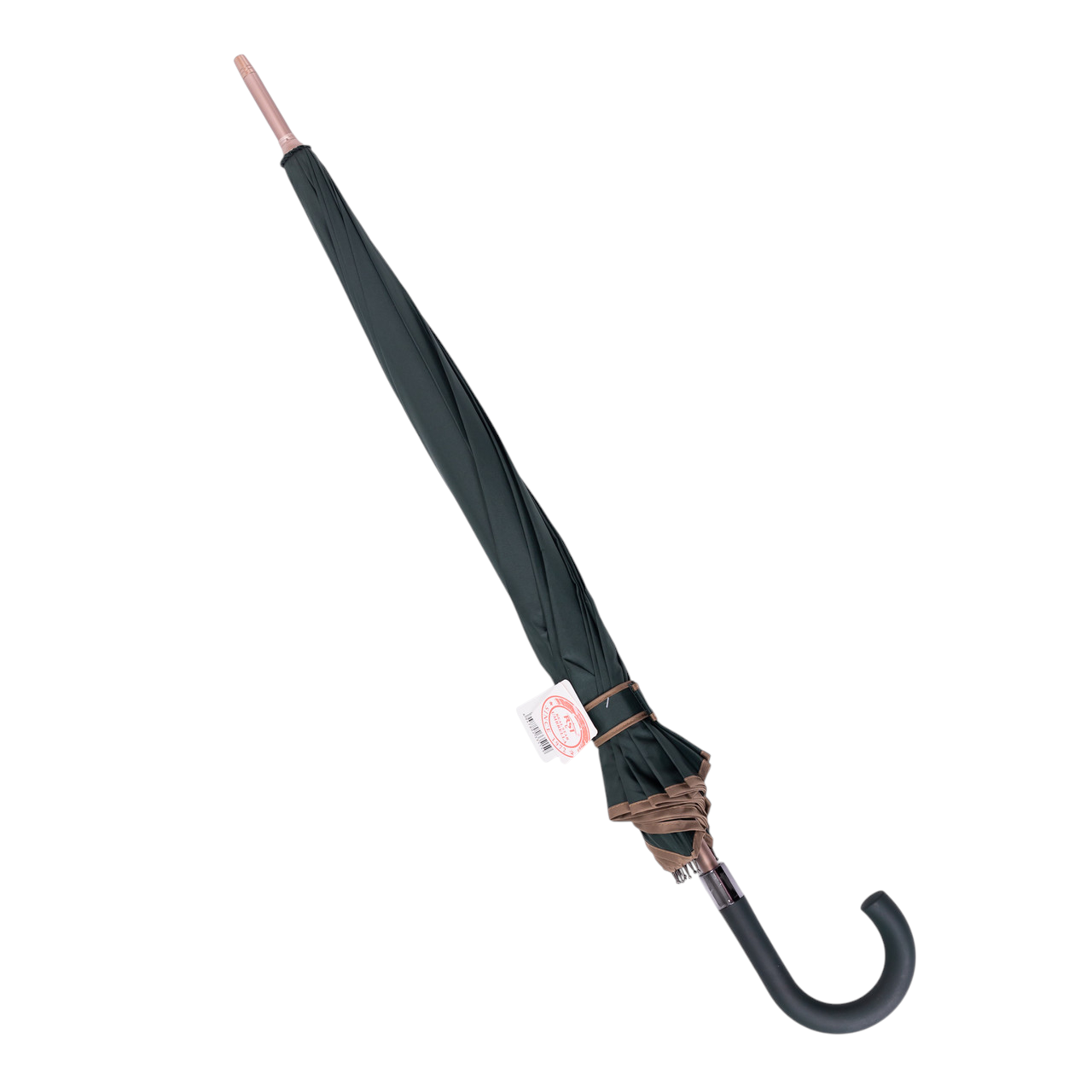 Зонт трость складной полуавтомат купол на 12 спиц d 120 см Зеленый (HP-23-16GR) - фото 3