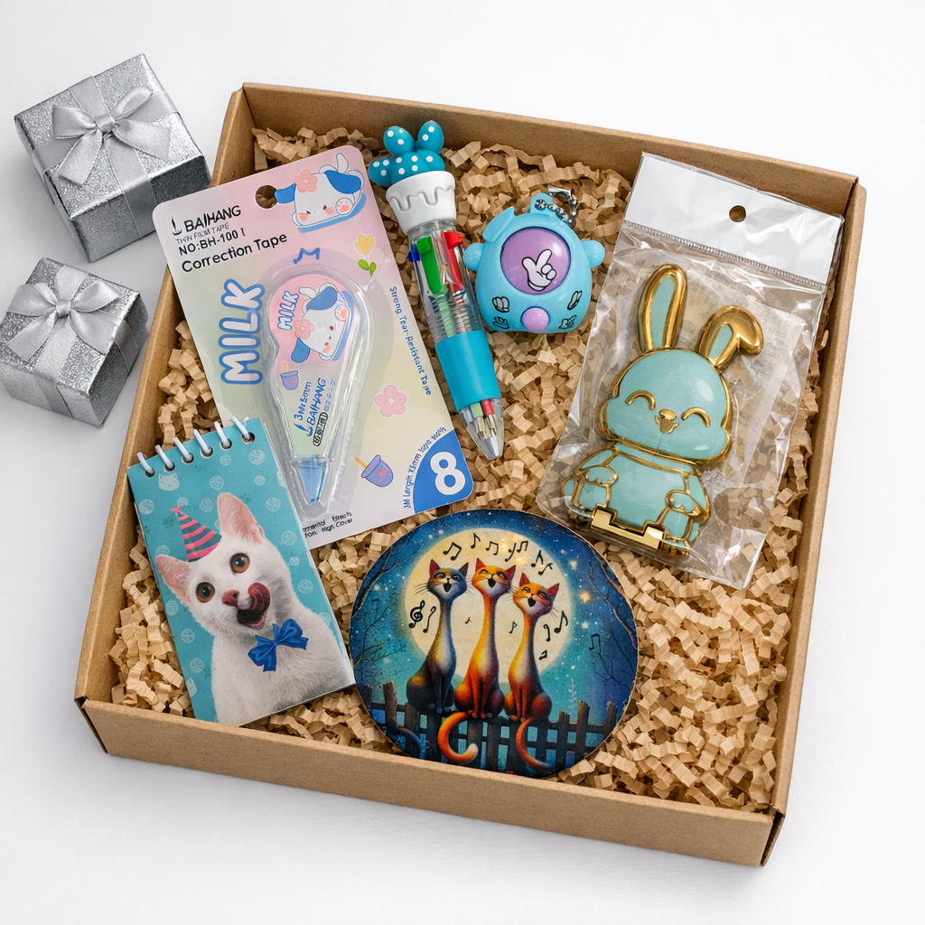 Подарунковий бокс канцелярський яскравий