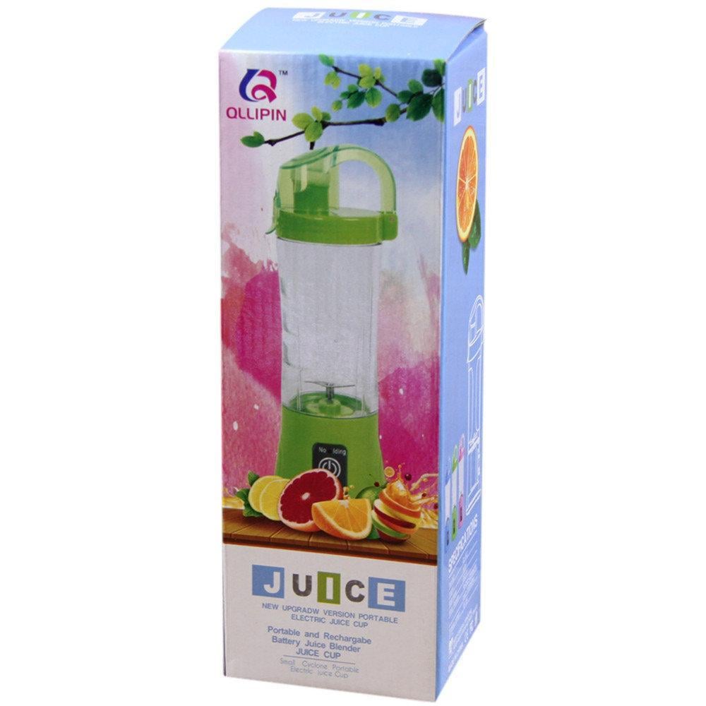 Блендер з поїлкою Juice Smart Cup Fruits QL-602 USB 2 ножа Блакитний (1037) - фото 2