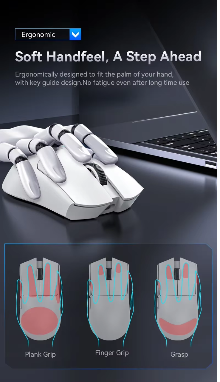 Мышка компьютерная беспроводня Attack Shark X11 и док-станция 22000dpi Black Graptape (2540814625) - фото 6 Мышка компьютерная беспроводня Attack Shark X11 и док-станция 22000dpi Black Graptape (2540814625) - фото 6