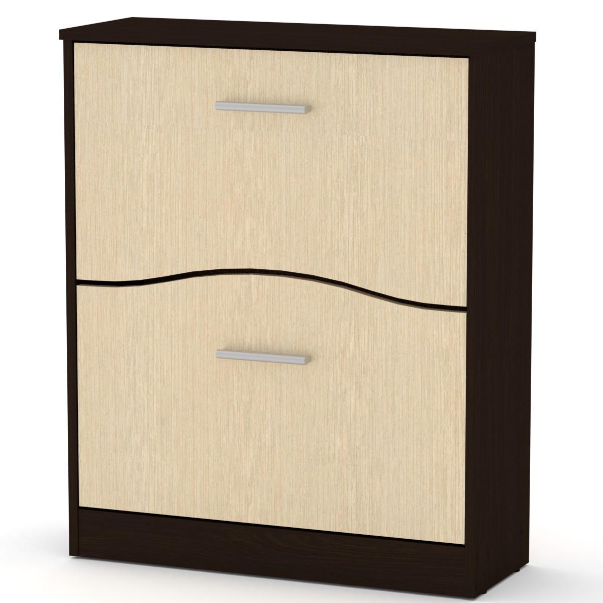 Тумба під взуття Компаніт SC-2 70х26х85 см Венге комбі (28447240) - фото 1 Тумба під взуття Компаніт SC-2 70х26х85 см Венге комбі (28447240) - фото 1