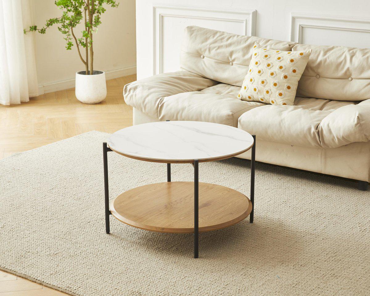 Журнальный столик Intarsio IDAHO Белый/Дуб (28710918) - фото 3