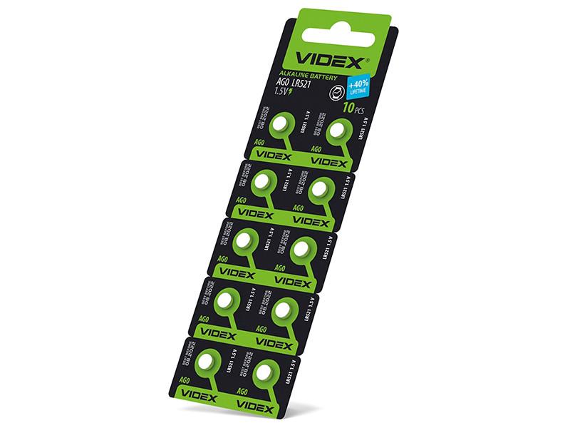 Батарейка часовая Videx AG0/LR521 Blister Card 10 шт. (8434) Батарейка часовая Videx AG0/LR521 Blister Card 10 шт. (8434)